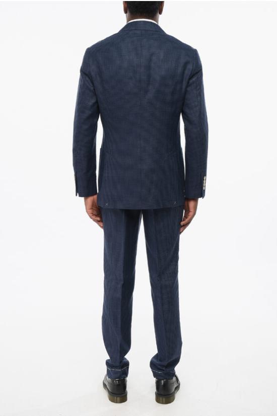  브루넬로 쿠치넬리 수트 세트 MS486LDBH TS486 C094 Blue - BRUNELLO CUCINELLI