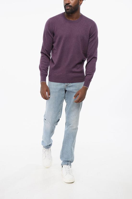  브루넬로 쿠치넬리 캐시미어 니트 M2200100 T2000 CFE77 Violet - BRUNELLO CUCINELLI