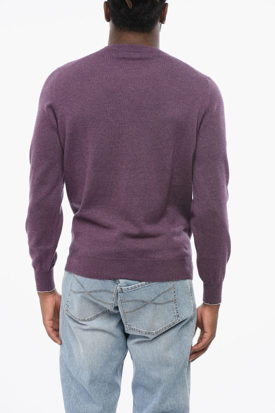  브루넬로 쿠치넬리 캐시미어 니트 M2200100 T2000 CFE77 Violet - BRUNELLO CUCINELLI