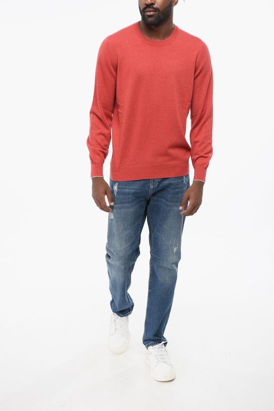  브루넬로 쿠치넬리 캐시미어 니트 M2200100 T2000 CBM34 Red - BRUNELLO CUCINELLI