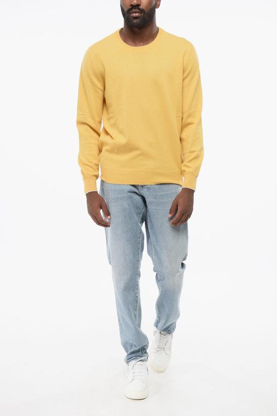  브루넬로 쿠치넬리 캐시미어 니트 M2200100 T2000 CYJ41 Yellow - BRUNELLO CUCINELLI
