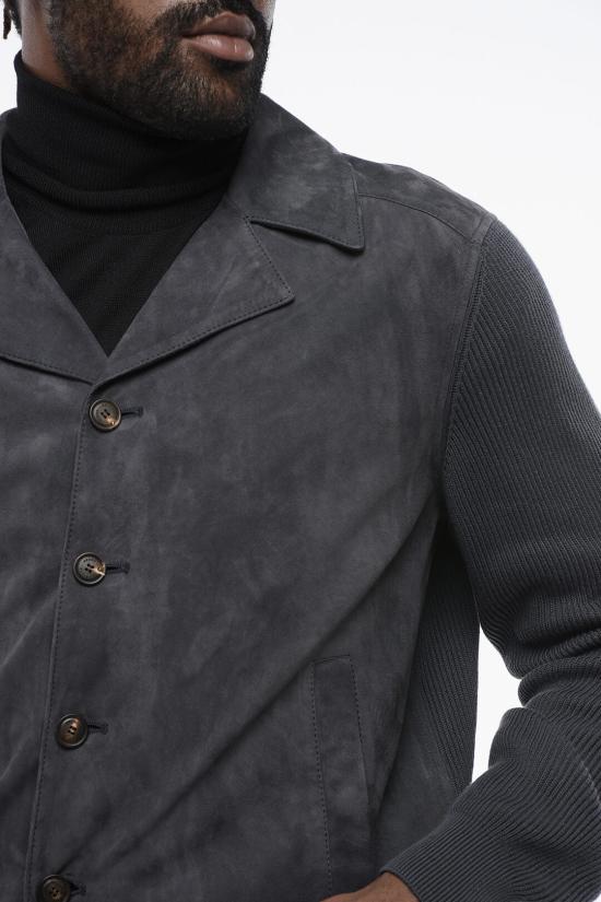  브루넬로 쿠치넬리 가죽 자켓 M0PCL1947 T0PCL CQW76 Gray - BRUNELLO CUCINELLI