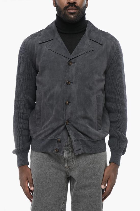  브루넬로 쿠치넬리 가죽 자켓 M0PCL1947 T0PCL CQW76 Gray