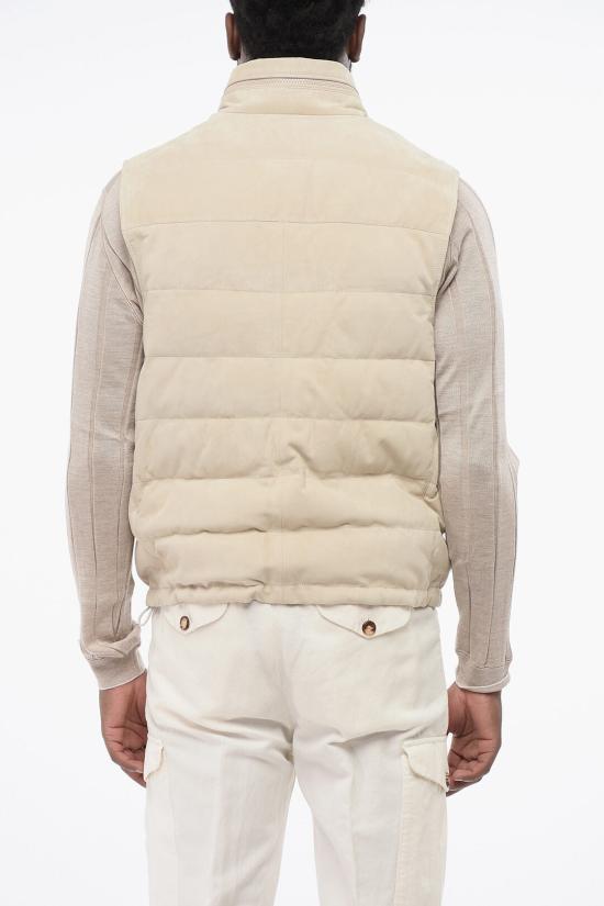  브루넬로 쿠치넬리 가죽 자켓 M0PCL1924 T0PCL CHM80 Beige - BRUNELLO CUCINELLI