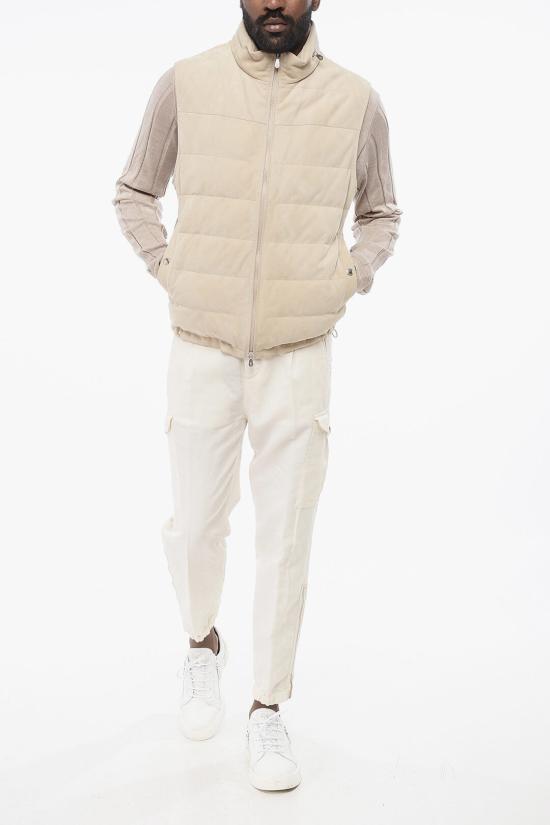  브루넬로 쿠치넬리 가죽 자켓 M0PCL1924 T0PCL CHM80 Beige - BRUNELLO CUCINELLI