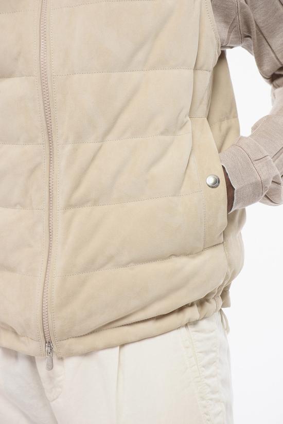  브루넬로 쿠치넬리 가죽 자켓 M0PCL1924 T0PCL CHM80 Beige - BRUNELLO CUCINELLI