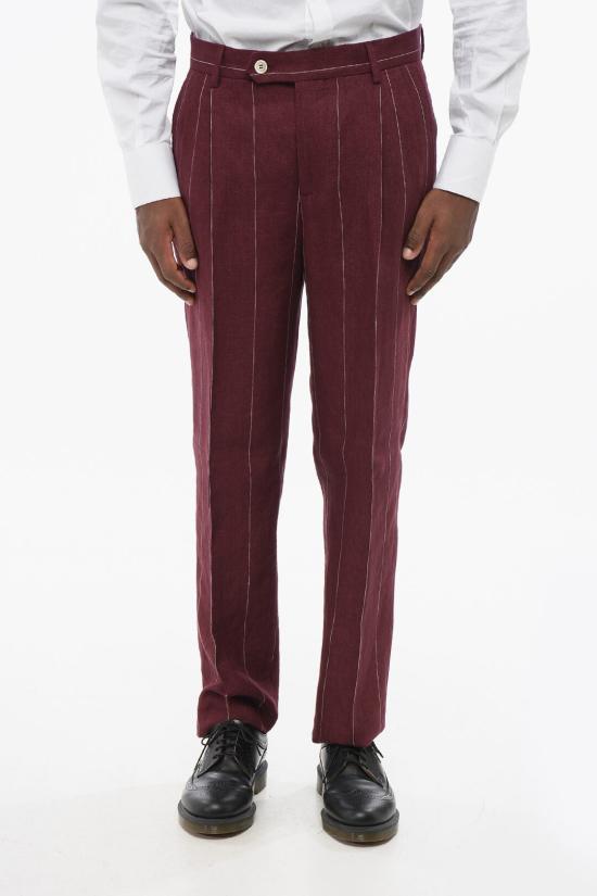  브루넬로 쿠치넬리 수트 세트 MB400EDNS TB400 C019 Burgundy - BRUNELLO CUCINELLI