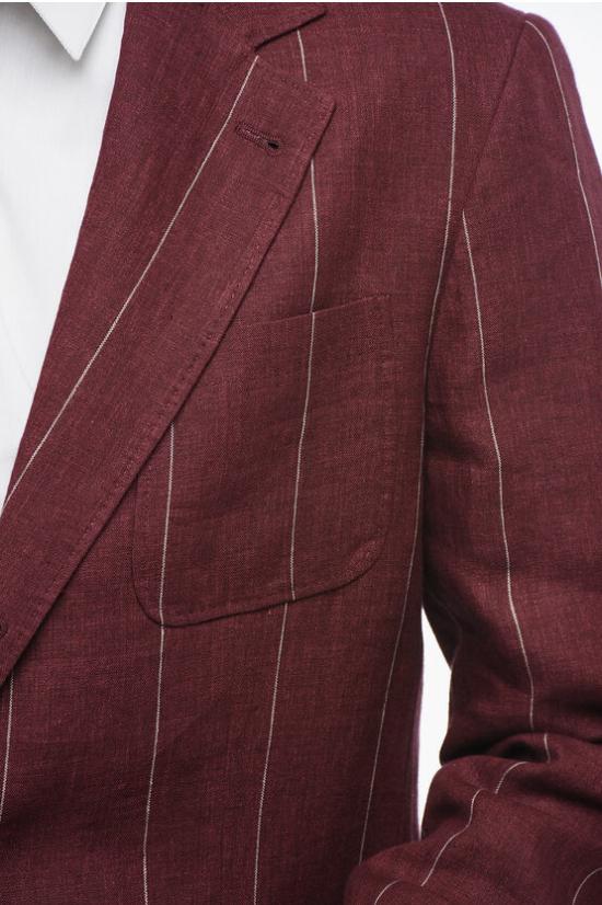  브루넬로 쿠치넬리 수트 세트 MB400EDNS TB400 C019 Burgundy - BRUNELLO CUCINELLI