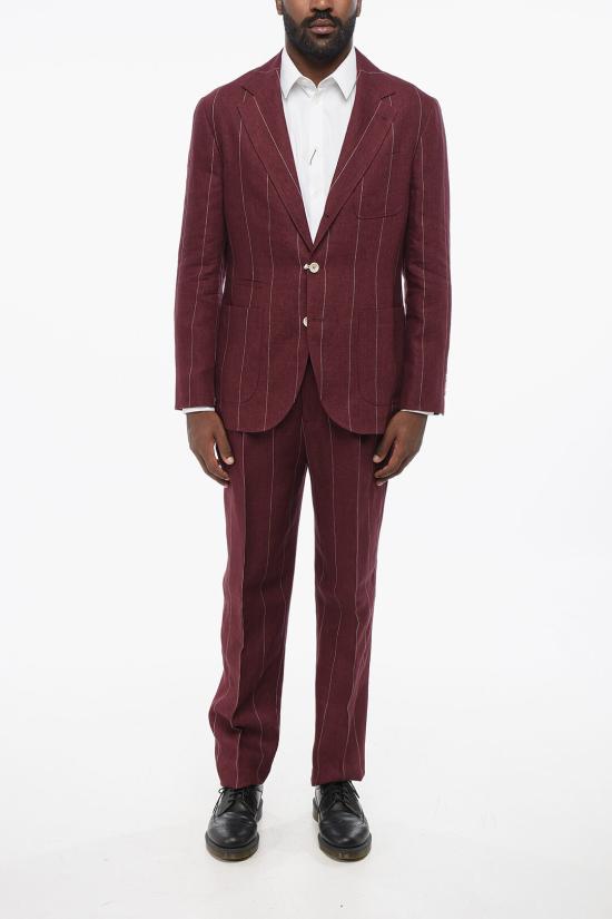  브루넬로 쿠치넬리 수트 세트 MB400EDNS TB400 C019 Burgundy