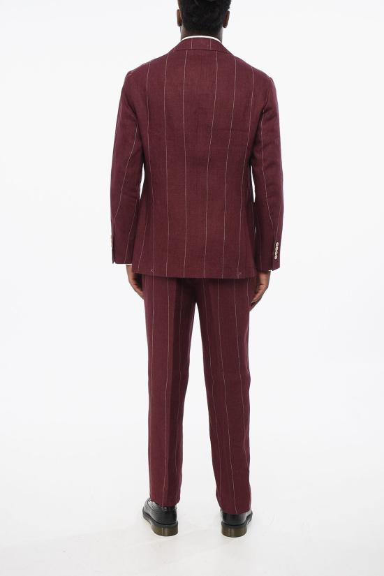 브루넬로 쿠치넬리 수트 세트 MB400EDNS TB400 C019 Burgundy - BRUNELLO CUCINELLI
