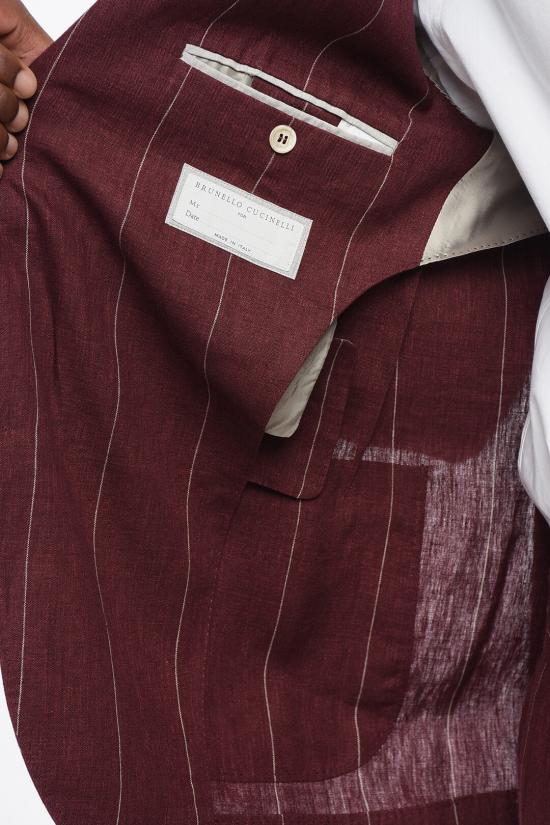  브루넬로 쿠치넬리 수트 세트 MB400EDNS TB400 C019 Burgundy - BRUNELLO CUCINELLI