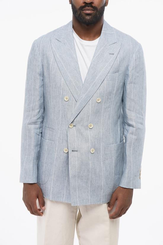  브루넬로 쿠치넬리 수트 자켓 MB4007BBD TB400 C006 Light blue