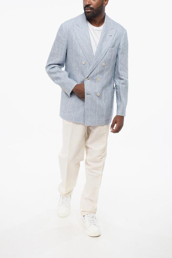  브루넬로 쿠치넬리 수트 자켓 MB4007BBD TB400 C006 Light blue - BRUNELLO CUCINELLI