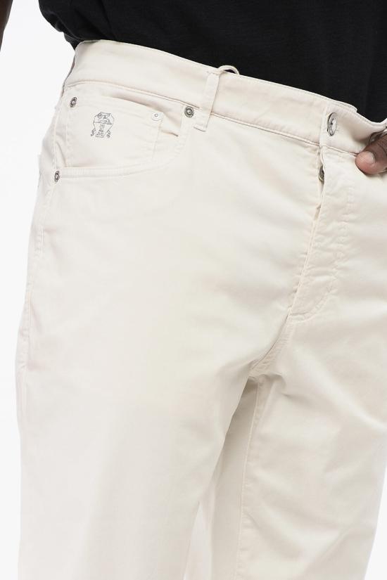  브루넬로 쿠치넬리 스트레이트 팬츠 M289LI1780 T289P C5797 White - BRUNELLO CUCINELLI