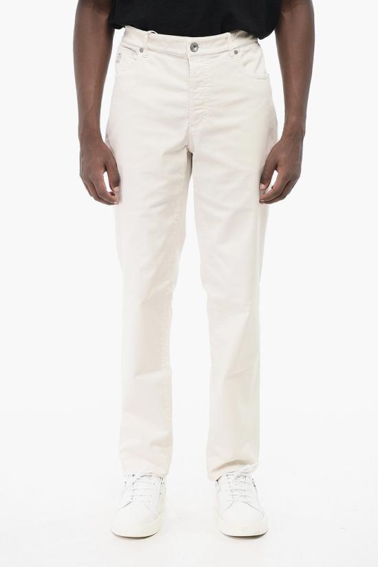  브루넬로 쿠치넬리 스트레이트 팬츠 M289LI1780 T289P C5797 White