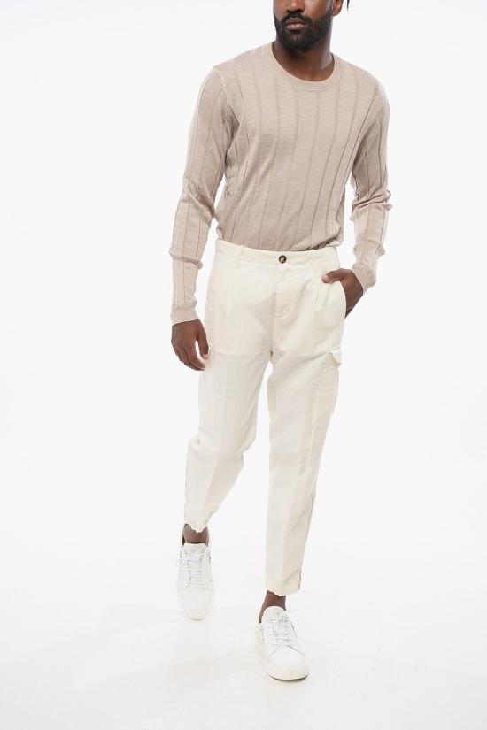  브루넬로 쿠치넬리 카고 팬츠 M291DH0640 T291P C5797 White - BRUNELLO CUCINELLI