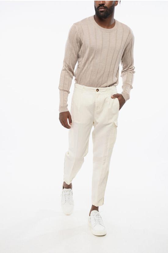  브루넬로 쿠치넬리 카고 팬츠 M291DH0640 T291P C5797 White - BRUNELLO CUCINELLI