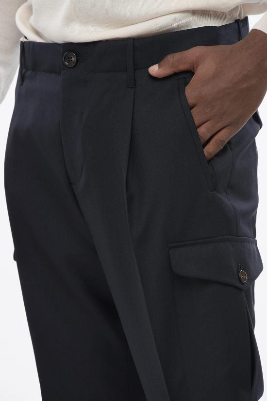  브루넬로 쿠치넬리 카고 팬츠 MB407H0640 TB407 C005 Blue - BRUNELLO CUCINELLI