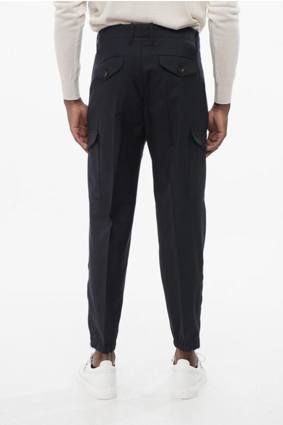  브루넬로 쿠치넬리 카고 팬츠 MB407H0640 TB407 C005 Blue - BRUNELLO CUCINELLI