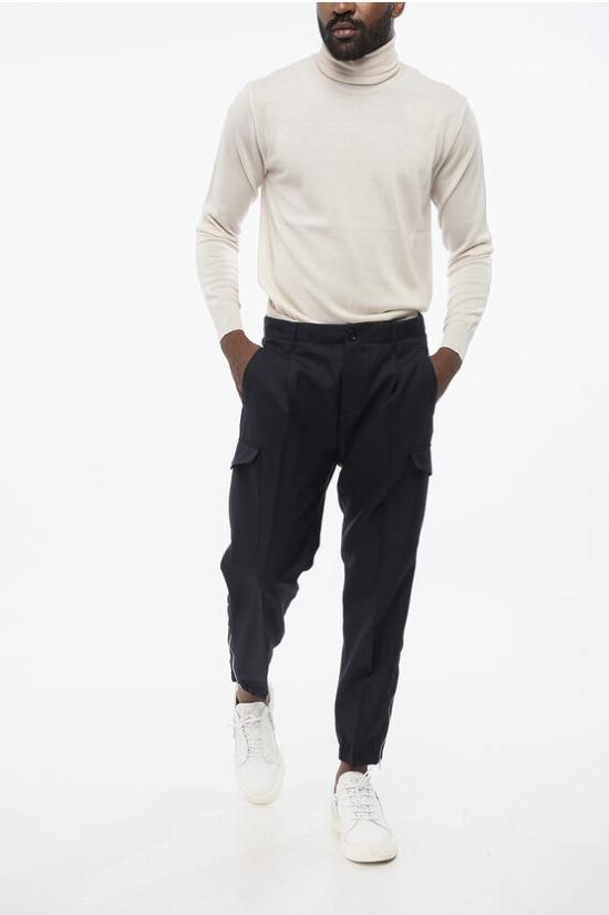  브루넬로 쿠치넬리 카고 팬츠 MB407H0640 TB407 C005 Blue - BRUNELLO CUCINELLI