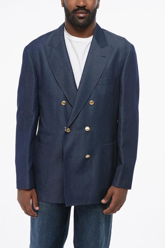  브루넬로 쿠치넬리 수트 자켓 MB4047BBDX TB404 C189 Blue