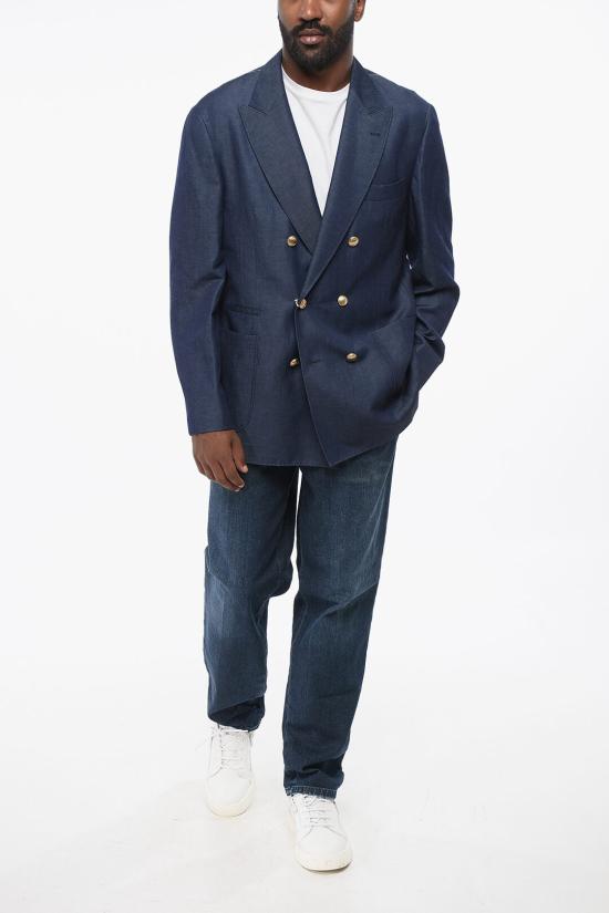  브루넬로 쿠치넬리 수트 자켓 MB4047BBDX TB404 C189 Blue - BRUNELLO CUCINELLI