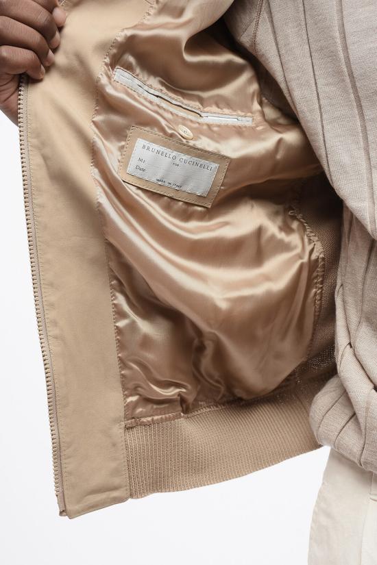  브루넬로 쿠치넬리 가죽 자켓 MPNAB1938 TPNAB C8890 Beige - BRUNELLO CUCINELLI