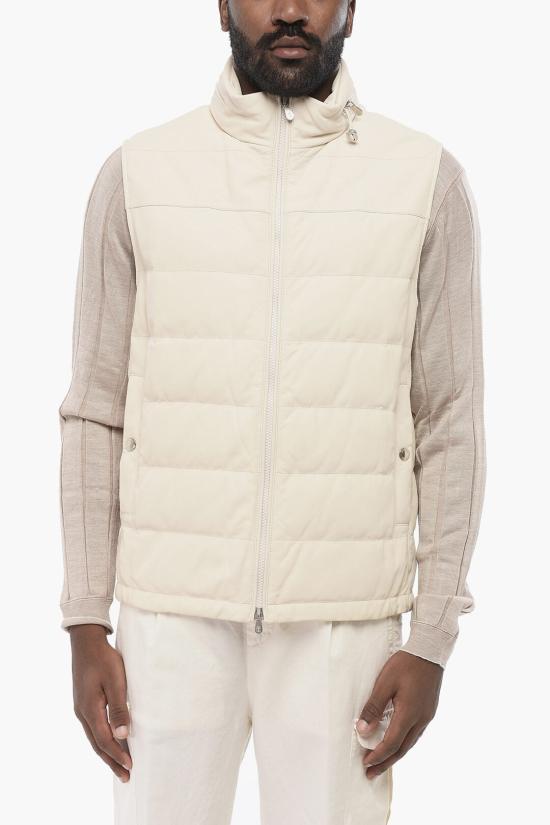  브루넬로 쿠치넬리 패딩 조끼 MPJER1924 TPJER CPA07 Beige