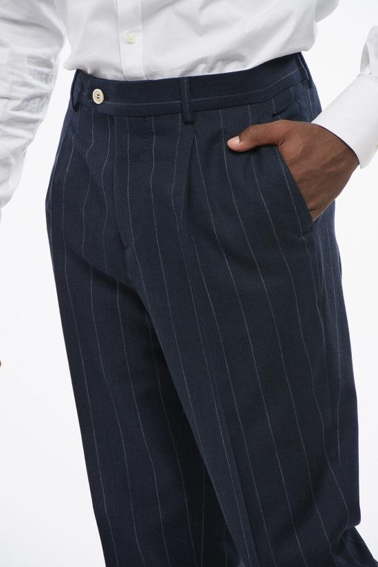  브루넬로 쿠치넬리 수트 세트 MS4847BTH TS484 C002 Blue - BRUNELLO CUCINELLI