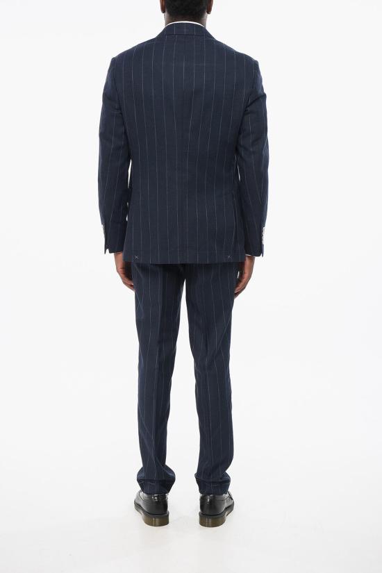  브루넬로 쿠치넬리 수트 세트 MS4847BTH TS484 C002 Blue - BRUNELLO CUCINELLI