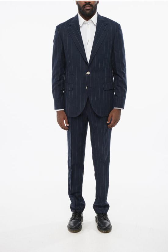  브루넬로 쿠치넬리 수트 세트 MS4847BTH TS484 C002 Blue