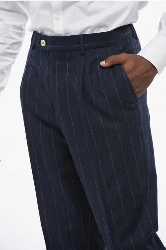  브루넬로 쿠치넬리 수트 세트 MS4847BTH TS484 C002 Blue - BRUNELLO CUCINELLI