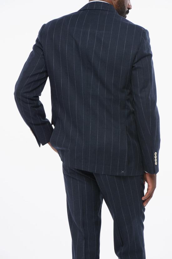  브루넬로 쿠치넬리 수트 세트 MS4847BTH TS484 C002 Blue - BRUNELLO CUCINELLI