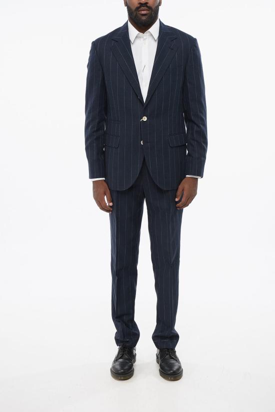  브루넬로 쿠치넬리 수트 세트 MS4847BTH TS484 C002 Blue