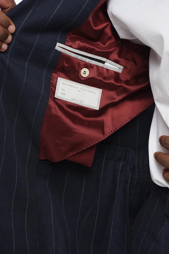  브루넬로 쿠치넬리 수트 세트 MS4847BTH TS484 C002 Blue - BRUNELLO CUCINELLI