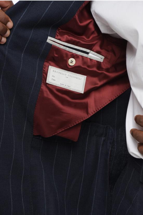  브루넬로 쿠치넬리 수트 세트 MS4847BTH TS484 C002 Blue - BRUNELLO CUCINELLI