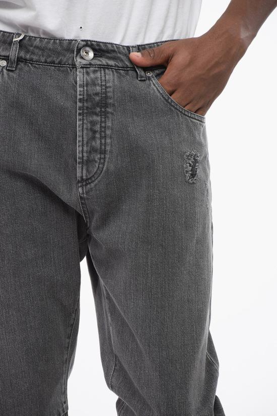  브루넬로 쿠치넬리 데님 팬츠 ME245X2340 TE245 C1482 Gray - BRUNELLO CUCINELLI