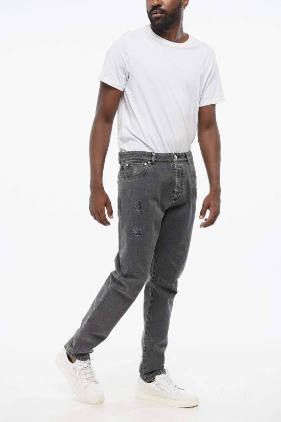  브루넬로 쿠치넬리 데님 팬츠 ME245X2340 TE245 C1482 Gray - BRUNELLO CUCINELLI