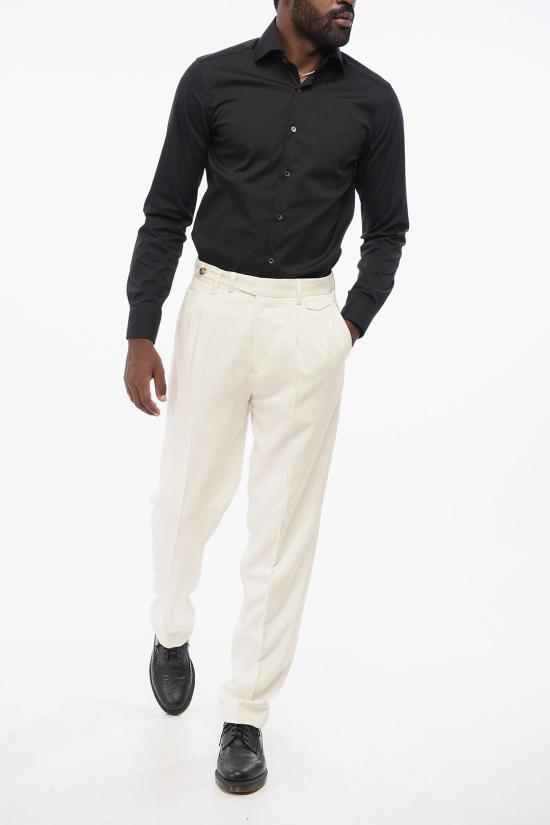  브루넬로 쿠치넬리 스트레이트 팬츠 MB412L00R TB412 C101 White - BRUNELLO CUCINELLI