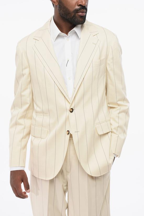  브루넬로 쿠치넬리 수트 세트 MD494LDTR TD494 C010 White - BRUNELLO CUCINELLI