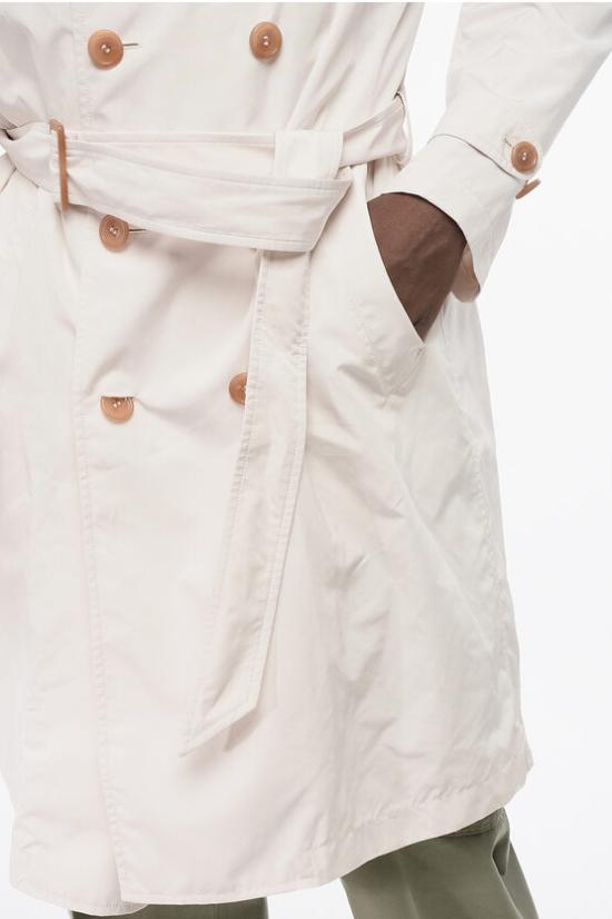  브루넬로 쿠치넬리 트렌치 코트 MD4796187 TD479 C4134 White - BRUNELLO CUCINELLI