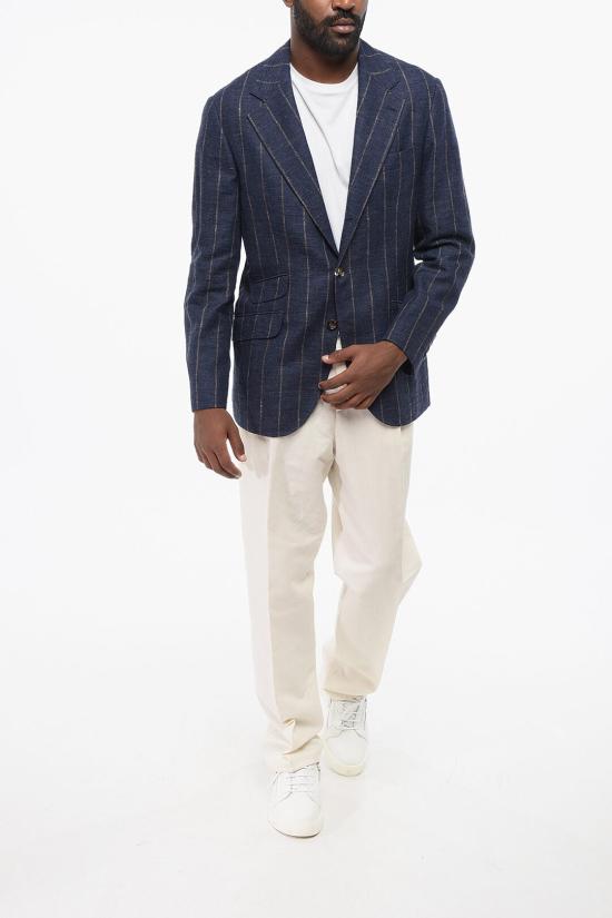  브루넬로 쿠치넬리 수트 자켓 MG4927BWD TG492 C036 Blue - BRUNELLO CUCINELLI