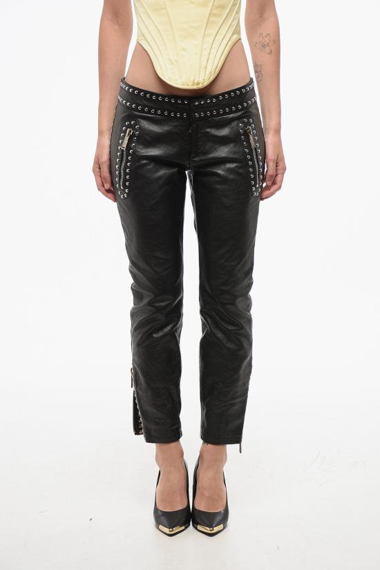  디스퀘어드2 가죽 팬츠 S72KA1131 S54663 905 Black