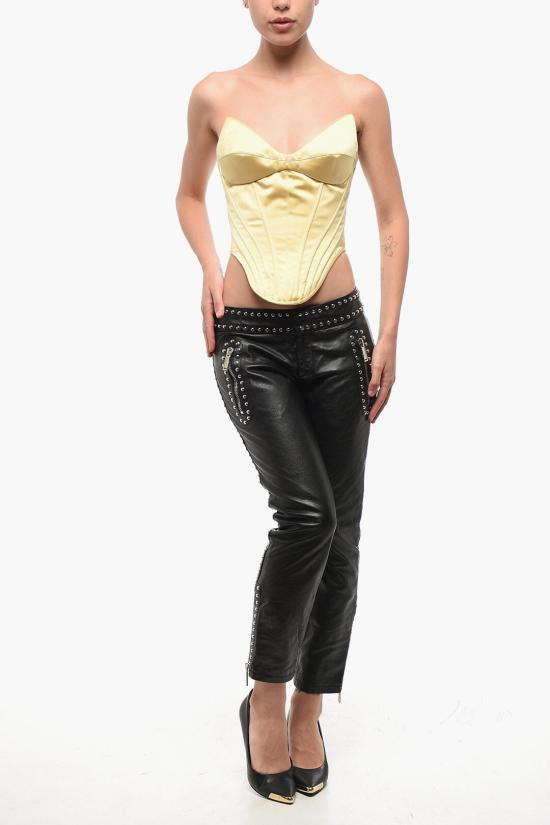  디스퀘어드2 가죽 팬츠 S72KA1131 S54663 905 Black - DSQUARED2