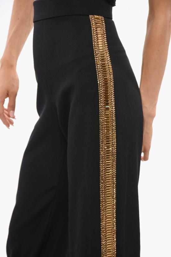  발망 스트레이트 팬츠 AF1PQ135PB62EAD Black - BALMAIN