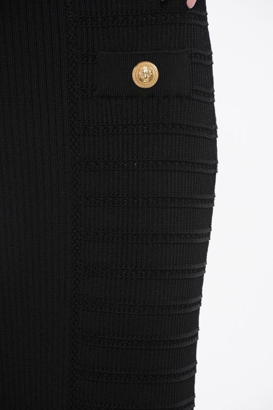  발망 롱 스커트 AF1LD022KE100PA Black - BALMAIN