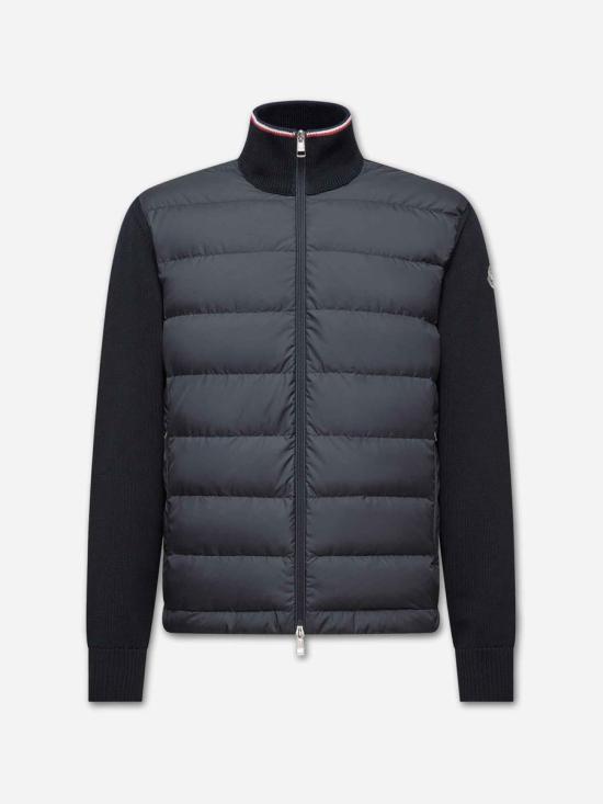 25FW 몽클레어 패딩 집업 코튼 가디건 K20919B00003M1367 776 MIDNIGHT BLUE