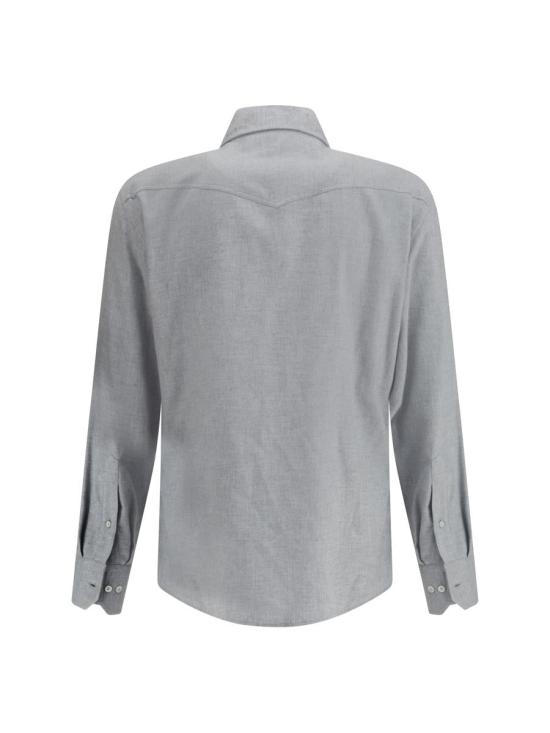 25FW 브루넬로 쿠치넬리 긴팔 셔츠 MY6374008 C045 GREY - BRUNELLO CUCINELLI