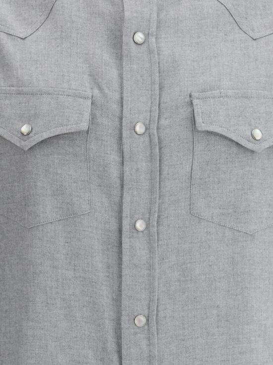 25FW 브루넬로 쿠치넬리 긴팔 셔츠 MY6374008 C045 GREY - BRUNELLO CUCINELLI