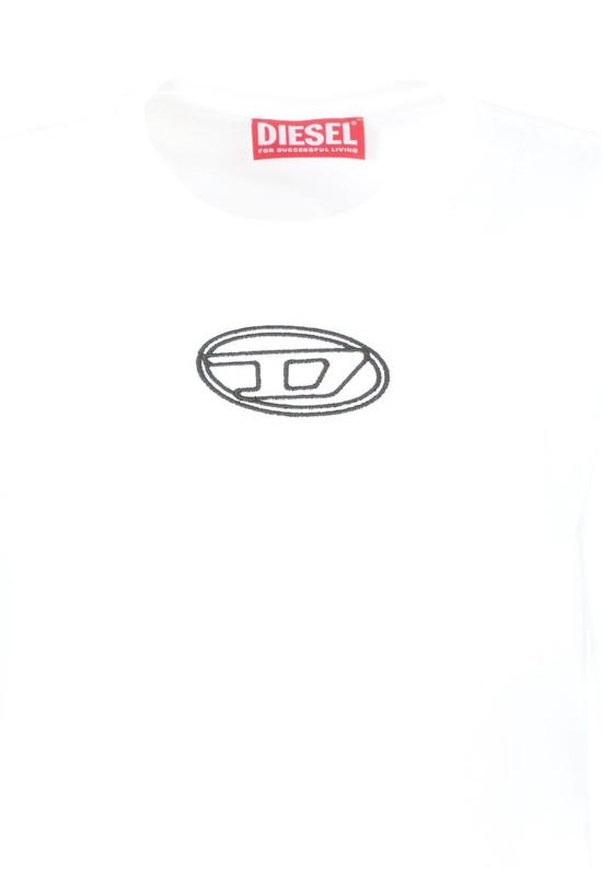 25FW [키즈] 디젤 탑 J02431 00YI9 K100 WHITE - DIESEL